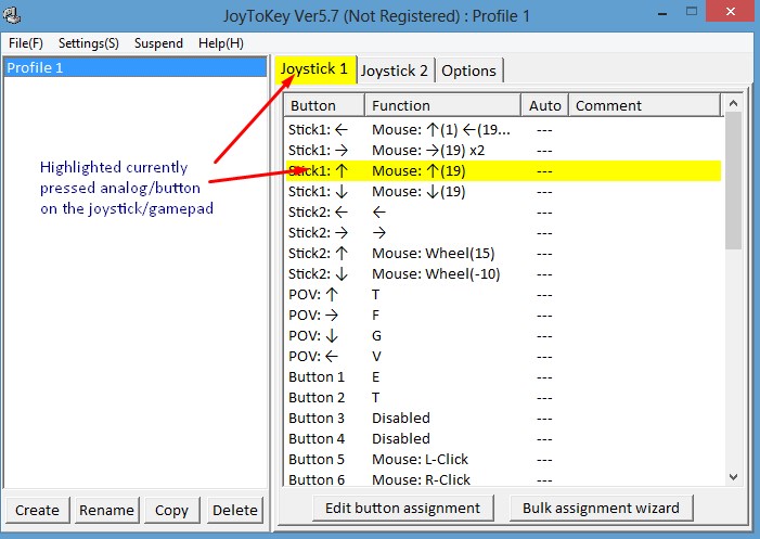 Pc controller button mapping