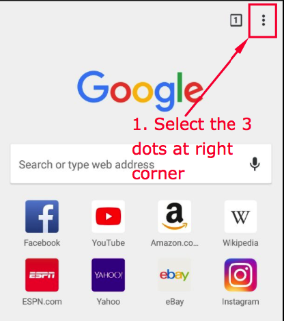 Select the 3 Dots at Top Right Corner
