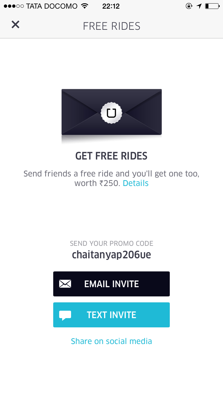 Uber first user promo hot sale code