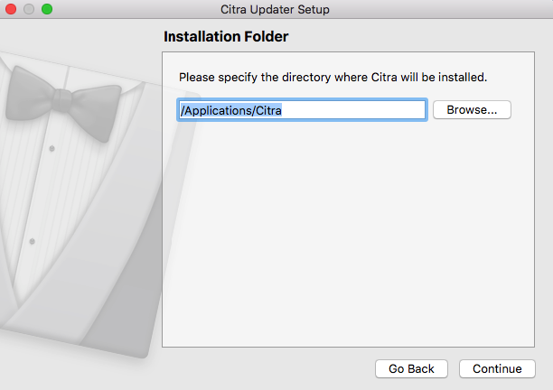 Citra Emulator Installation window