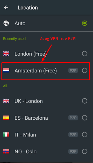 Zoog VPN has a free P2P torrent Server