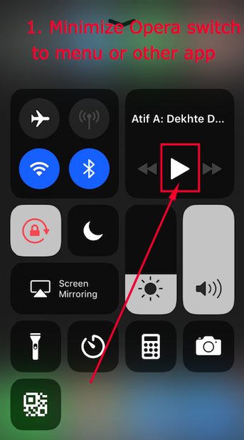 Swipe up to open Control center and tap on the Play icon to start playing!