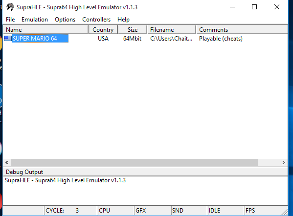 Supra HLE N64 Emulator for PC / Windows
